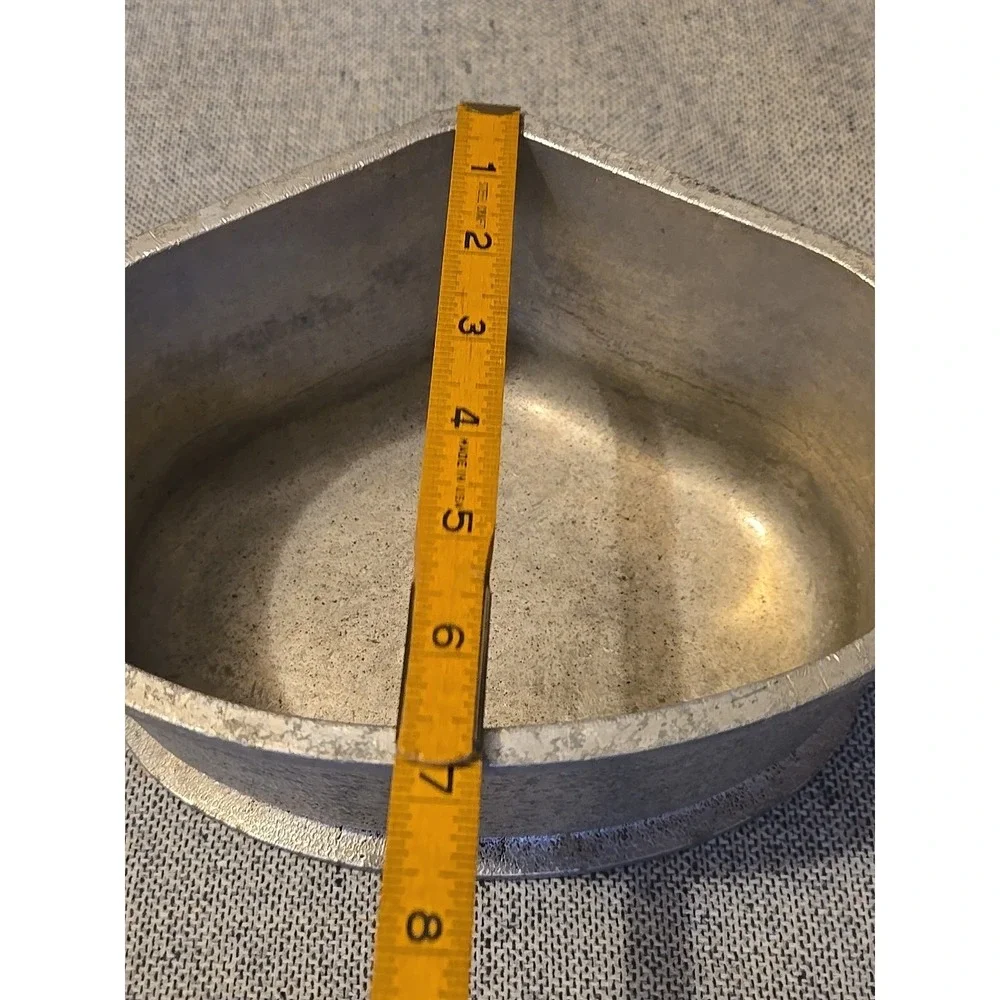 Vintage Guardian Service Ware 2-Qt Triangle Pot w/ Original Metal Hammered Lid